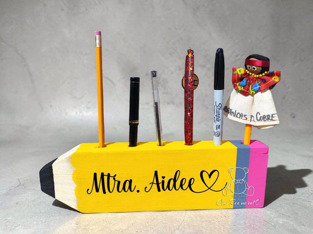 Porta lápices y plumas personalizado